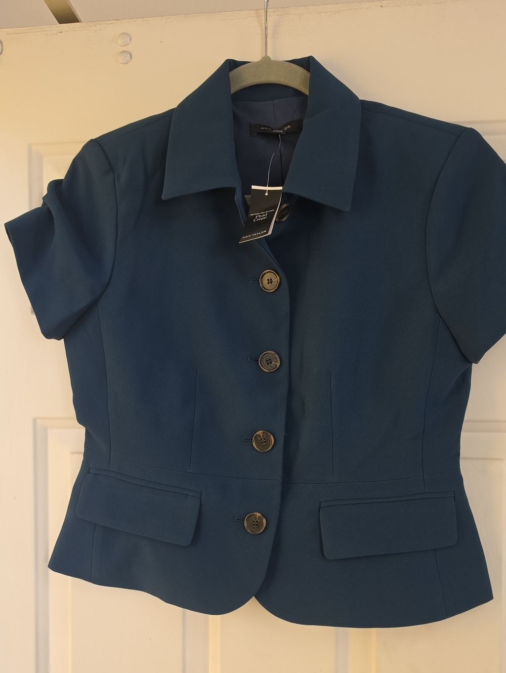 Ann TaylorThe Petite Collared Jacket In Fluid Crepe